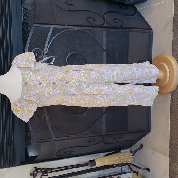 Toddler Girls Carter's Floral Jumpsuit Multi Pastels Flowers Size 2T 3T 5T NWT - Picture 3 of 6